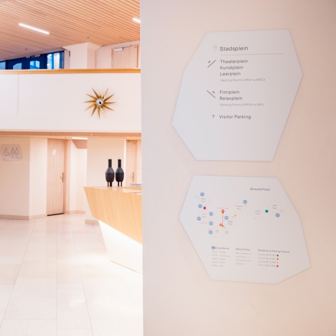 Wayfinding voor het Zandkasteel Amsterdam door HDV