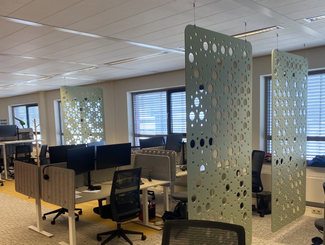 Vilt panelen hangend met patroon