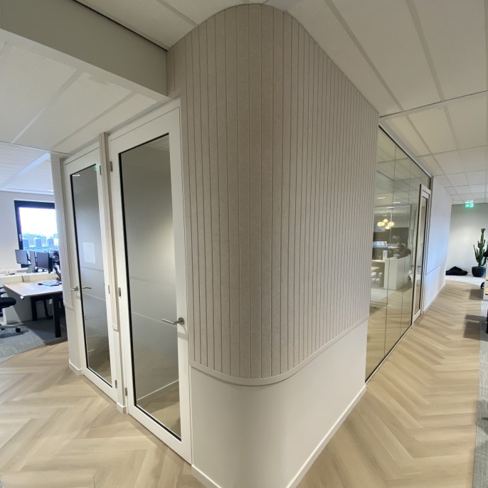 Vilt wandpanelen ronde wand